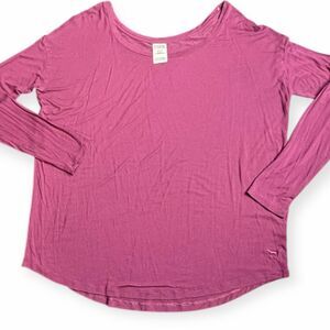 PINK VICTORIA’S SECRET Women’s Mauve Long Sleeve Sleepwear Top Size Medium